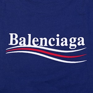 Balenciaga Camiseta Oversized Campaña Política Azul Oscuro 641675TIV521195 Cheap Balenciaga Camiseta Oversized Campaña Política Azul Oscuro 641675TIV521195