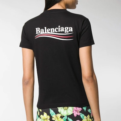 Balenciaga Political Campaign T-Shirt (SS20) 'Black' Shop Balenciaga Political Campaign T-Shirt (SS20) 'Black'