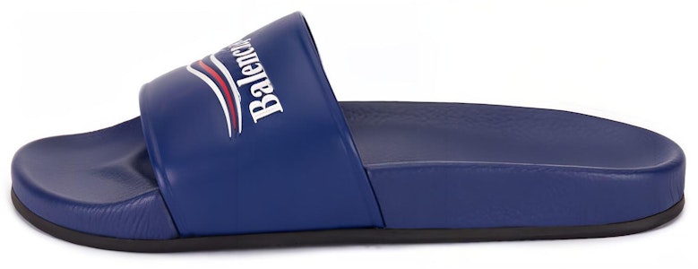 巴黎世家 Pool Sandal Political 拖鞋 藍色 Buy 巴黎世家 Pool Sandal Political 拖鞋 藍色