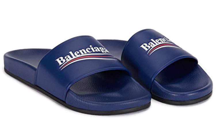 Balenciaga Pool Sandal Political Sandals Blue 圖 3