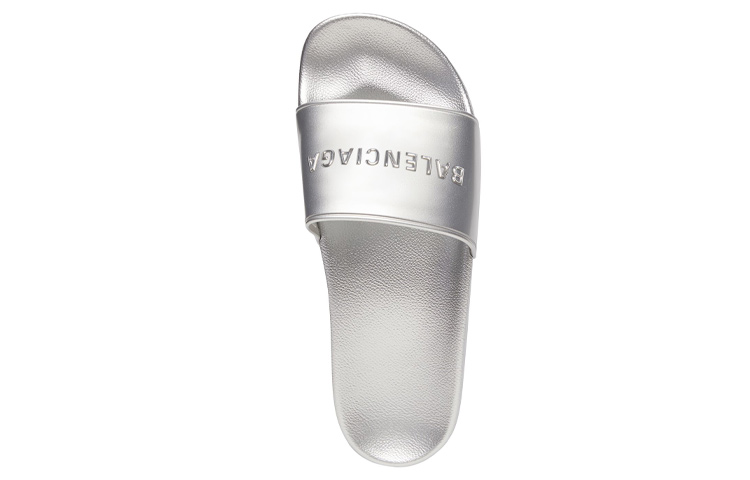 Shop Sandale Balenciaga Pool Slide ''Argent Mode'' 565826W1S8R8101