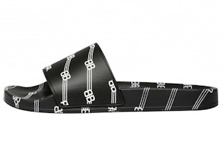 Balenciaga Pool Slides 'Allover Logo - Black' 590930 W2BG0 1090 Balenciaga Pool Slides 'Allover Logo - Black' 590930 W2BG0 1090