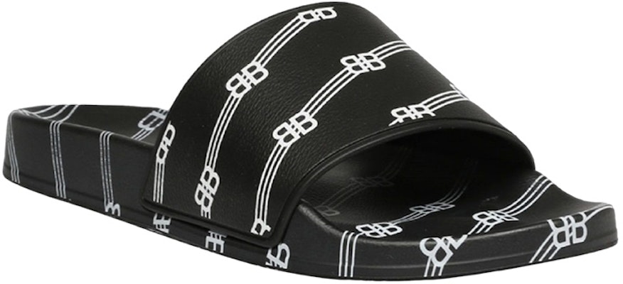Balenciaga Pool Slides 'Allover Logo - Black' 590930 W2BG0 1090 Lookbook Balenciaga Pool Slides 'Allover Logo - Black' 590930 W2BG0 1090