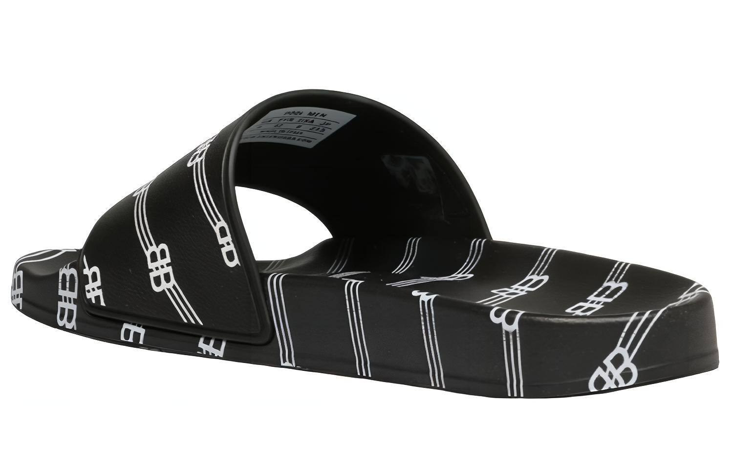 Shop 巴黎世家泳池拖鞋「全Logo - 黑色」590930 W2BG0 1090