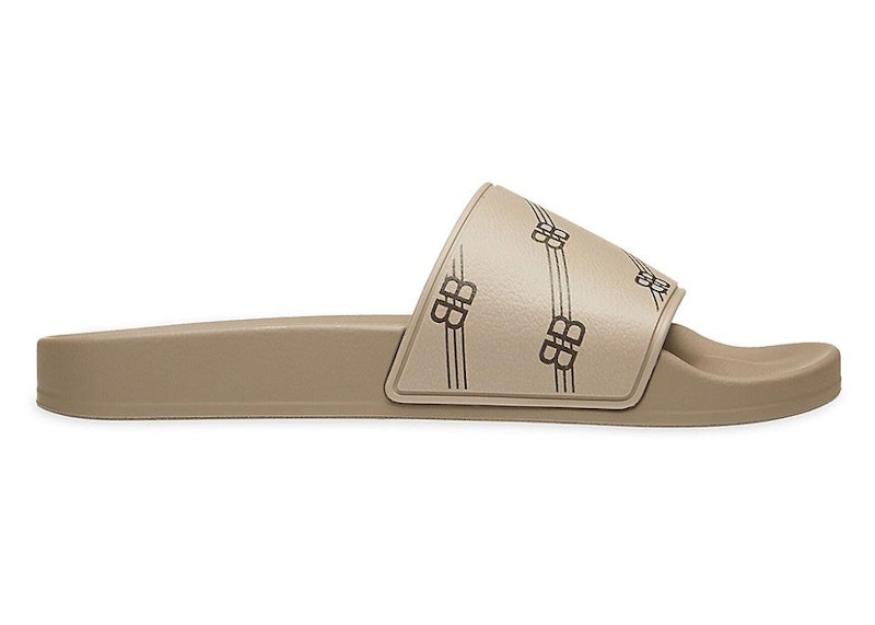Balenciaga Pool Slides 'BB Monogram - Brown' 689031W1S9N3020