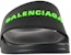 Selipar Kolam Balenciaga 'Hitam Fluo Hijau' 565826 W1S81 1030