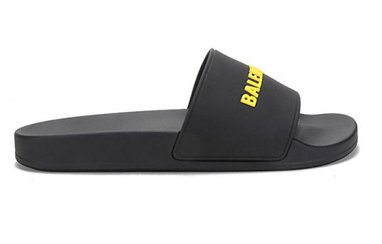 Balenciaga Pool Slides 'Black Fluo Yellow' 圖 2