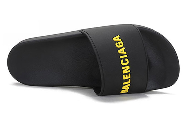 Balenciaga Pool Slides 'Black Fluo Yellow' 圖 5