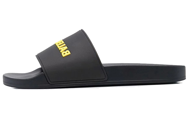 Balenciaga Pool Slides 'Black Yellow' 565826-W1S80-1070