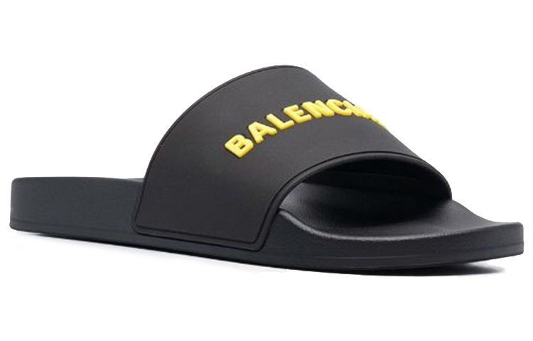 Order 巴黎世家泳池拖鞋‘黑黄’ 565826-W1S80-1070