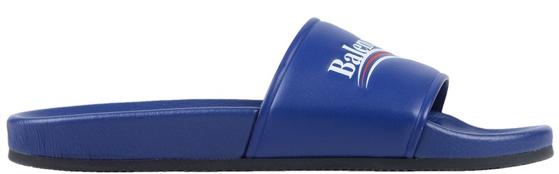 Buy バレンシアガ プールスライド "ブルーキャンペーン" 181342M234002