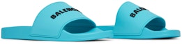 Cheap Balenciaga Selipar Kolam 'Biru Terang' 565826W1S804660