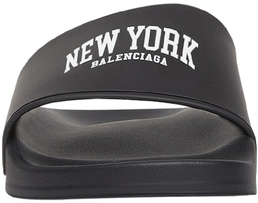 Balenciaga Pool Slides 'Cities New York - Black' 689031W1S9A1008 Lookbook Balenciaga Pool Slides 'Cities New York - Black' 689031W1S9A1008