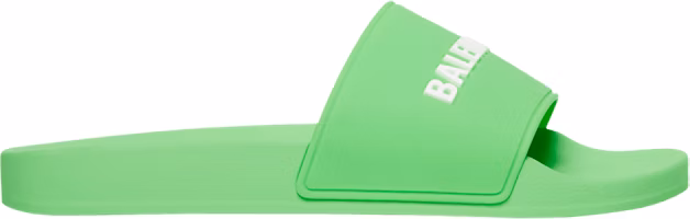 Balenciaga Pool Slides 'Fluo Green' 565826-W1S82-3590 Balenciaga Pool Slides 'Fluo Green' 565826-W1S82-3590