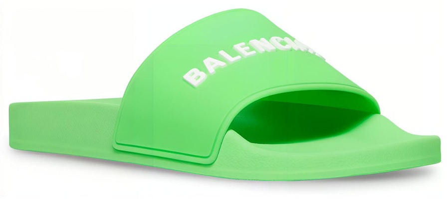 Balenciaga Selipar Kolam 'Hijau Fluo' 565826-W1S82-3590 Lookbook Balenciaga Selipar Kolam 'Hijau Fluo' 565826-W1S82-3590