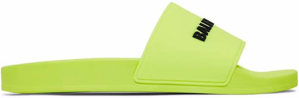 Balenciaga Pool Slides 'Fluo Yellow' 565826-W1S82-7321 Balenciaga Pool Slides 'Fluo Yellow' 565826-W1S82-7321