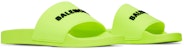 Selipar Kolam Balenciaga 'Fluo Kuning' 565826-W1S82-7321