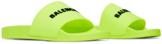 Cheap Selipar Kolam Balenciaga 'Fluo Kuning' 565826-W1S82-7321