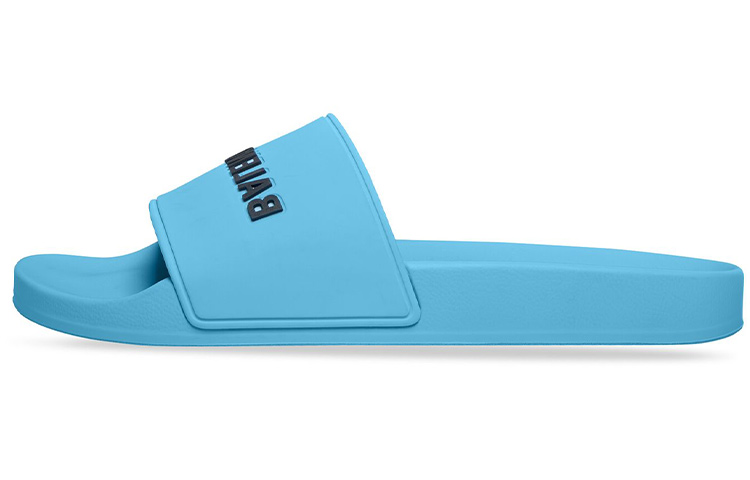 Balenciaga Pool Slides 'Light Blue and Black Rubber' 565826W1S804001