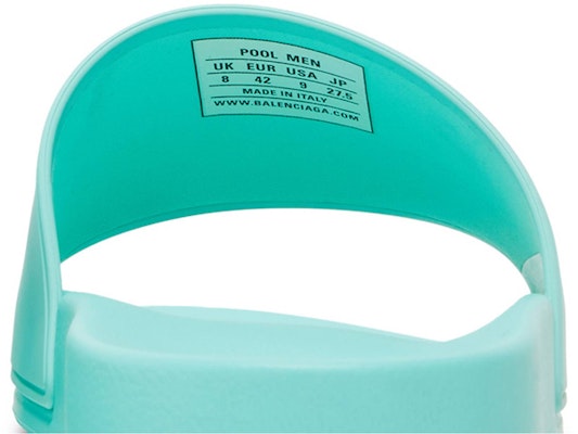 발렌시아가 풀 슬라이드 '민트' (Balenciaga Pool Slides 'Mint') 565826W1S803410 Sizing 발렌시아가 풀 슬라이드 '민트' (Balenciaga Pool Slides 'Mint') 565826W1S803410
