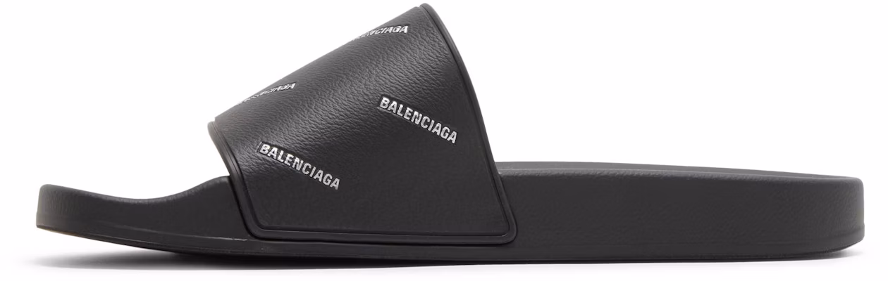 Balenciaga Selipar Kolam 'Logo Berulang - Hitam Perak' 565826W1S8D1081 Lookbook Balenciaga Selipar Kolam 'Logo Berulang - Hitam Perak' 565826W1S8D1081