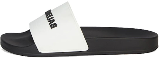 Balenciaga Pool Slides 'White Black' 565826-W1S87-9010 Balenciaga Pool Slides 'White Black' 565826-W1S87-9010