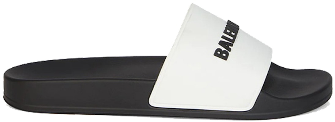 Balenciaga Pool Slides 'White Black' 565826W1S879010 Order Balenciaga Pool Slides 'White Black' 565826W1S879010