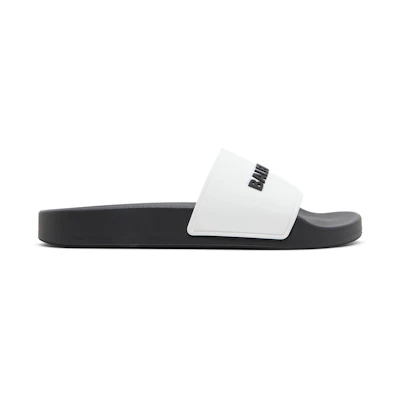 (W) Balenciaga Pool Slides 'White Black'