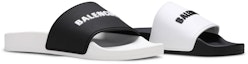 Cheap (W) Selipar Kolam Balenciaga 'Putih Hitam' 565547-W1S88-9010