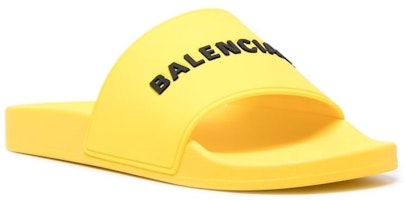 Balenciaga 巴黎世家 Logo 橡膠時尚拖鞋 黃色 Lookbook Balenciaga 巴黎世家 Logo 橡膠時尚拖鞋 黃色