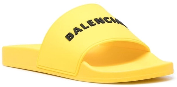 발렌시아가 옐로우 블랙 풀 슬라이드 565826-W1S80-7010 Lookbook 발렌시아가 옐로우 블랙 풀 슬라이드 565826-W1S80-7010