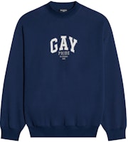 Balenciaga Pride 2021 Crewneck 'Navy/White/Grey' Balenciaga Pride 2021 Crewneck 'Navy/White/Grey'