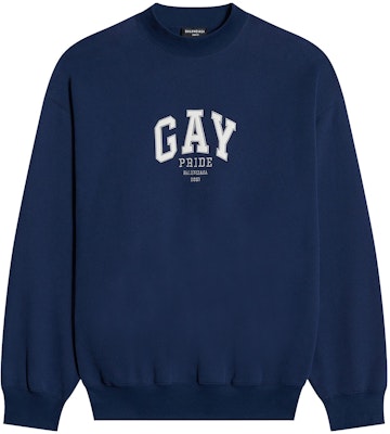 Balenciaga Pride 2021 Crewneck 'Navy/White/Grey' Buy Balenciaga Pride 2021 Crewneck 'Navy/White/Grey'