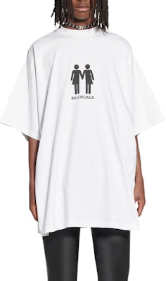 Camiseta Blanca Balenciaga PRIDE 22 Logo Bandera Retrato Doble Oversized FW22 694576TMVO20904 Shop Camiseta Blanca Balenciaga PRIDE 22 Logo Bandera Retrato Doble Oversized FW22 694576TMVO20904