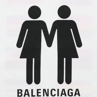 Camiseta Blanca Balenciaga PRIDE 22 Logo Bandera Retrato Doble Oversized FW22 694576TMVO20904 Sizing Camiseta Blanca Balenciaga PRIDE 22 Logo Bandera Retrato Doble Oversized FW22 694576TMVO20904