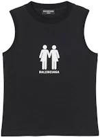 Balenciaga PRIDE 22 Logo Print Slim Fit Black Tank Top for Men FW22 Collection. 698102TMVO41070 Balenciaga PRIDE 22 Logo Print Slim Fit Black Tank Top for Men FW22 Collection. 698102TMVO41070