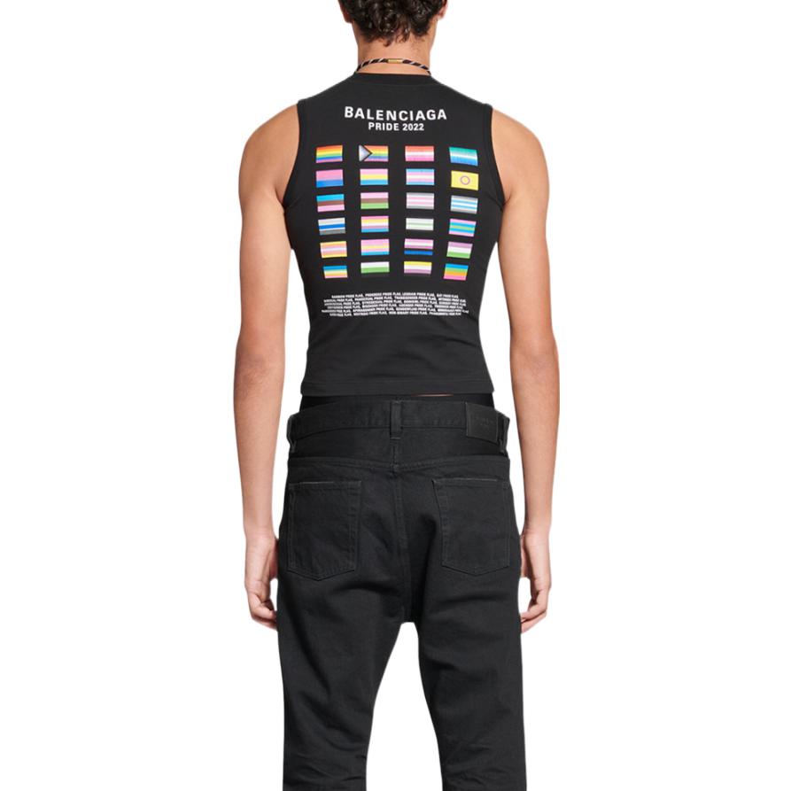 Purchase 巴黎世家PRIDE 22男士黑色修身Logo背心FW22系列 698102TMVO41070