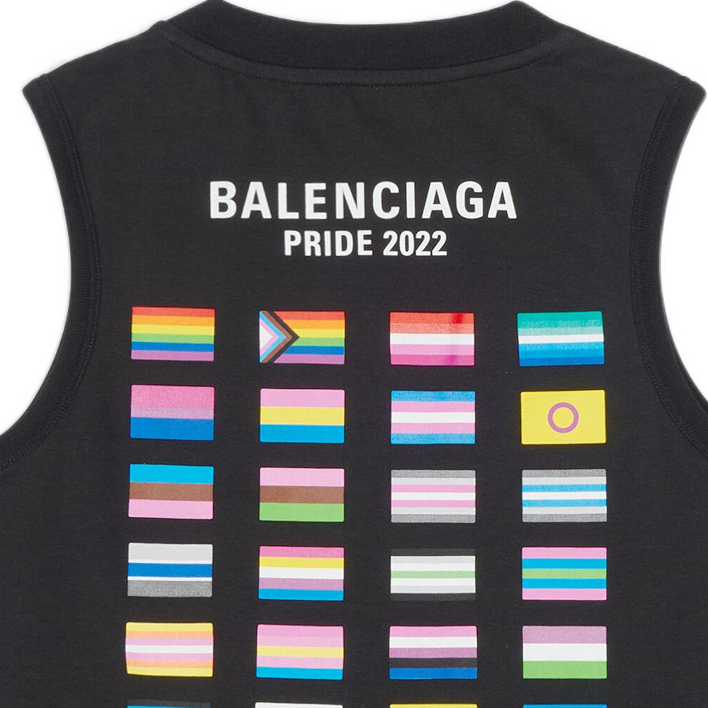 Details for 巴黎世家PRIDE 22男士黑色修身Logo背心FW22系列 698102TMVO41070