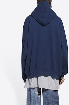 Balenciaga Pride Boxy Hoodie 'Navy/White/Grey' Shop Balenciaga Pride Boxy Hoodie 'Navy/White/Grey'