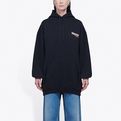 Balenciaga Print Hoodie 'Black' Lookbook Balenciaga Print Hoodie 'Black'