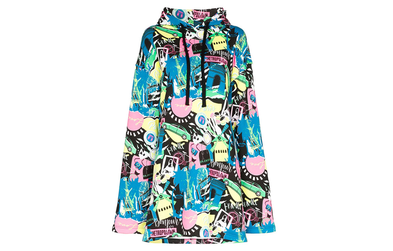 Balenciaga Printed Colorblock Hoodie 594576THV651045