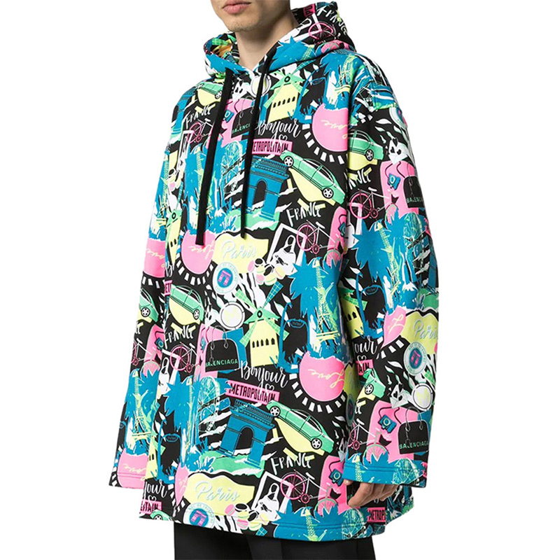 Balenciaga Printed Colorblock Hoodie 594576THV651045 圖 3