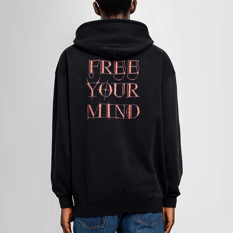 Balenciaga Printed Pullover Hoodie Black - 570811TJVE91000 圖 6