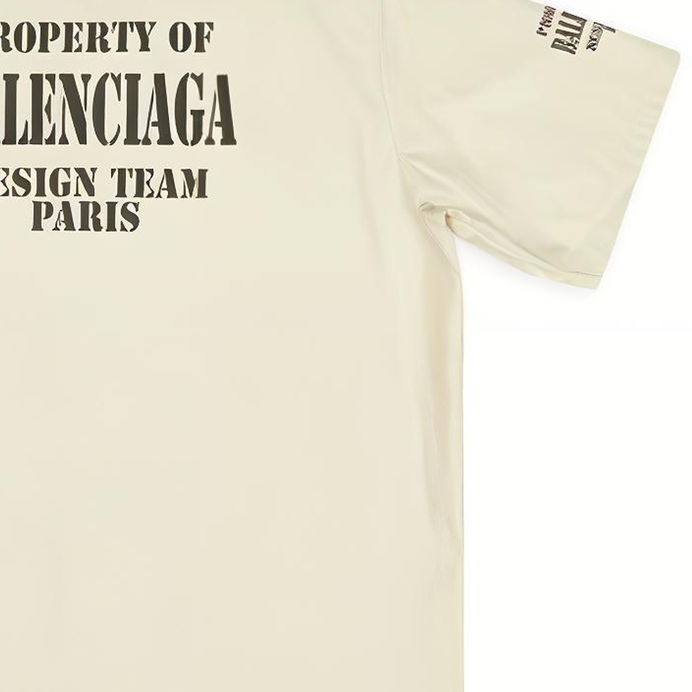 Purchase Balenciaga Property FW22 Logo Print Short Sleeve Shirt  Off-White. 704387TKP249936