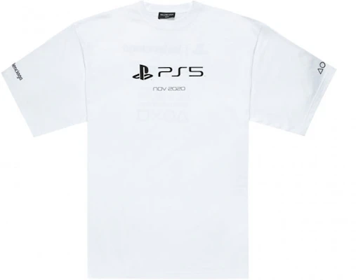 Balenciaga PS5 Letter Geometric Print Short Sleeve T-Shirt Men’s White 651795TKVF39040 Buy Balenciaga PS5 Letter Geometric Print Short Sleeve T-Shirt Men’s White 651795TKVF39040
