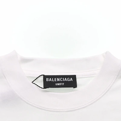 Balenciaga PS5 Letter Geometric Print Short Sleeve T-Shirt Men’s White 651795TKVF39040 Cheap Balenciaga PS5 Letter Geometric Print Short Sleeve T-Shirt Men’s White 651795TKVF39040