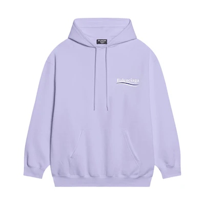 Balenciaga Purple Logo Print Pullover Hoodie. 600583TKVI93072
