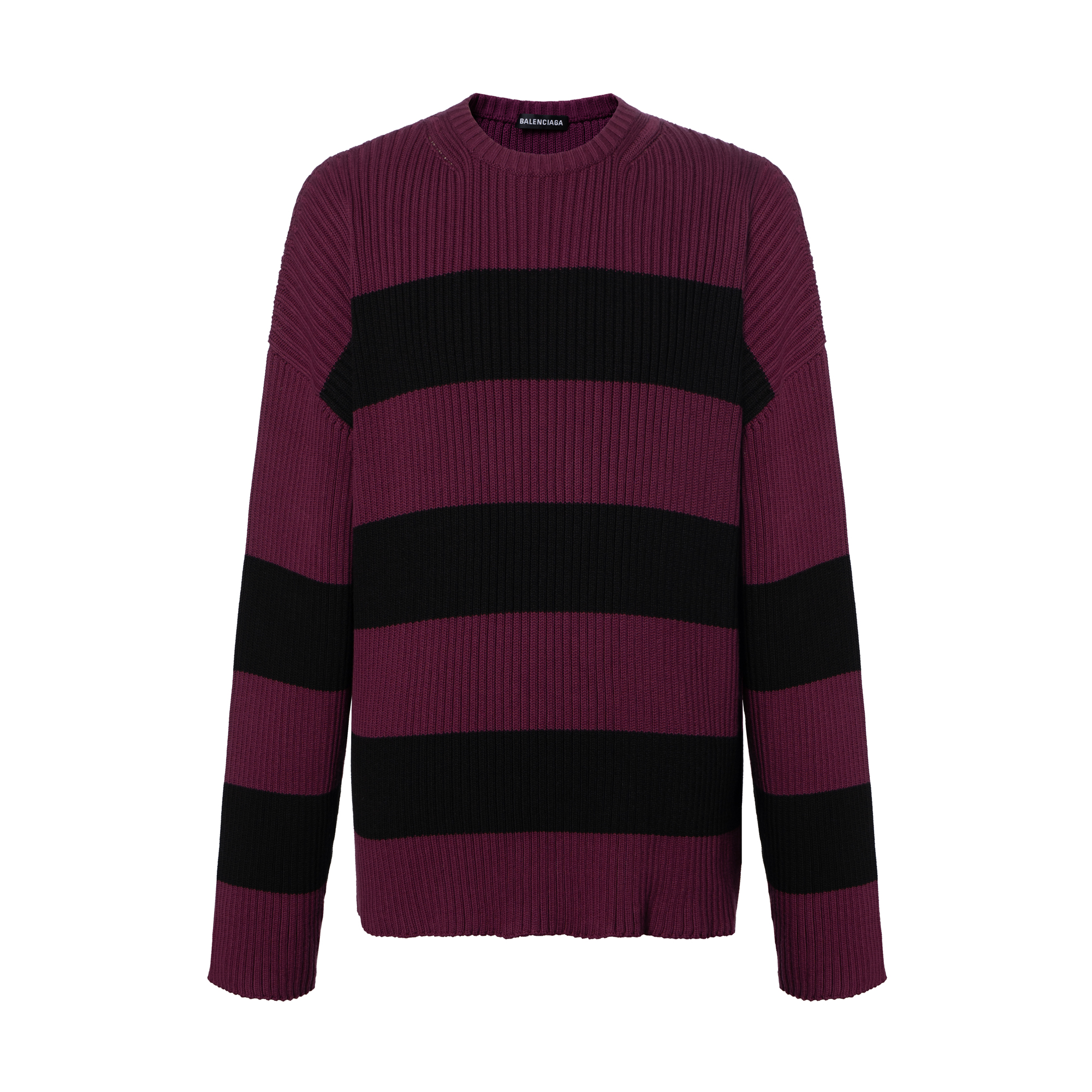 Balenciaga Purple Logo Striped Sweater. 608760T31621087