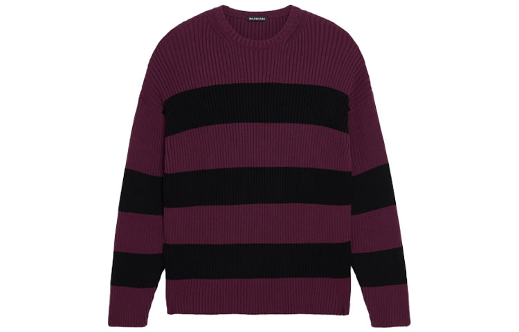 Order バレンシアガ パープル ロゴ ストライプ セーター 608760T31621087