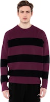 バレンシアガ パープル ロゴ ストライプ セーター 608760T31621087 Purchase バレンシアガ パープル ロゴ ストライプ セーター 608760T31621087